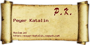 Peyer Katalin névjegykártya